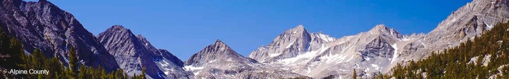 Image of snowy mountains in Alpine County